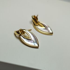 Jewelry Archives - Marie June Elegant Gold and White Mother of Pearl Earrings
